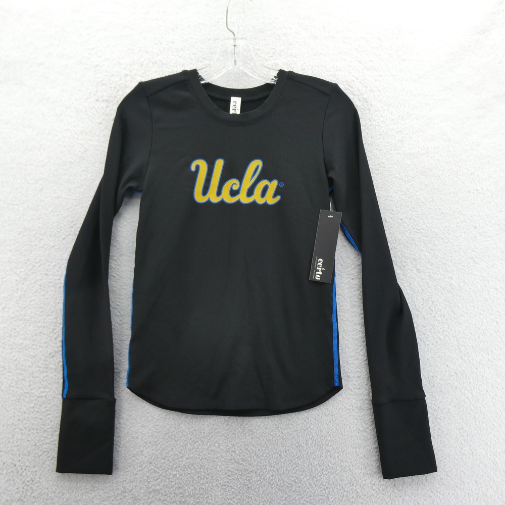 Certo Shirt Women Extra Small UCLA Bruins Black Long Sleeve Ribbed Performance‎